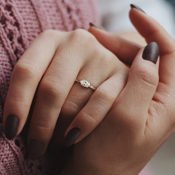 The Willow Marquise — East/West Solitaire