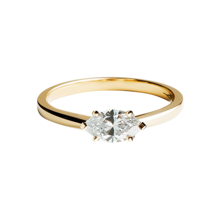 The Willow Marquise — East/West Solitaire