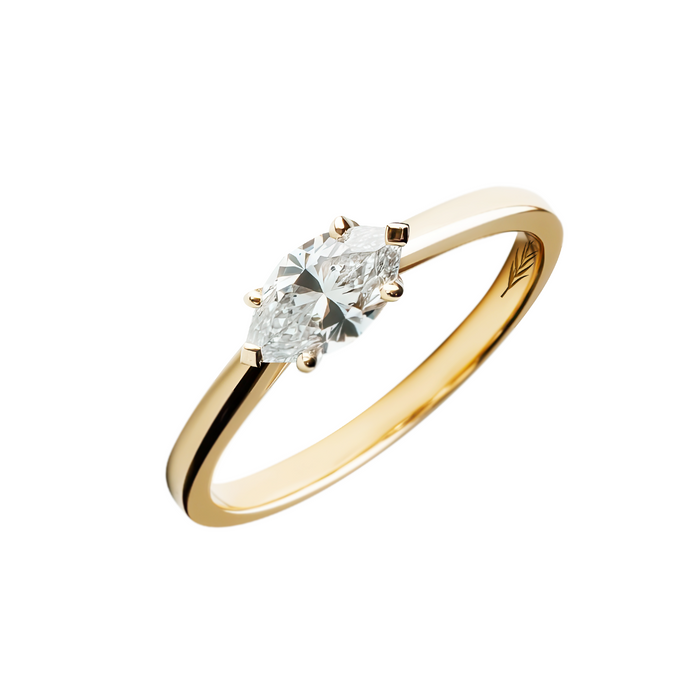 The Willow Marquise — East/West Solitaire